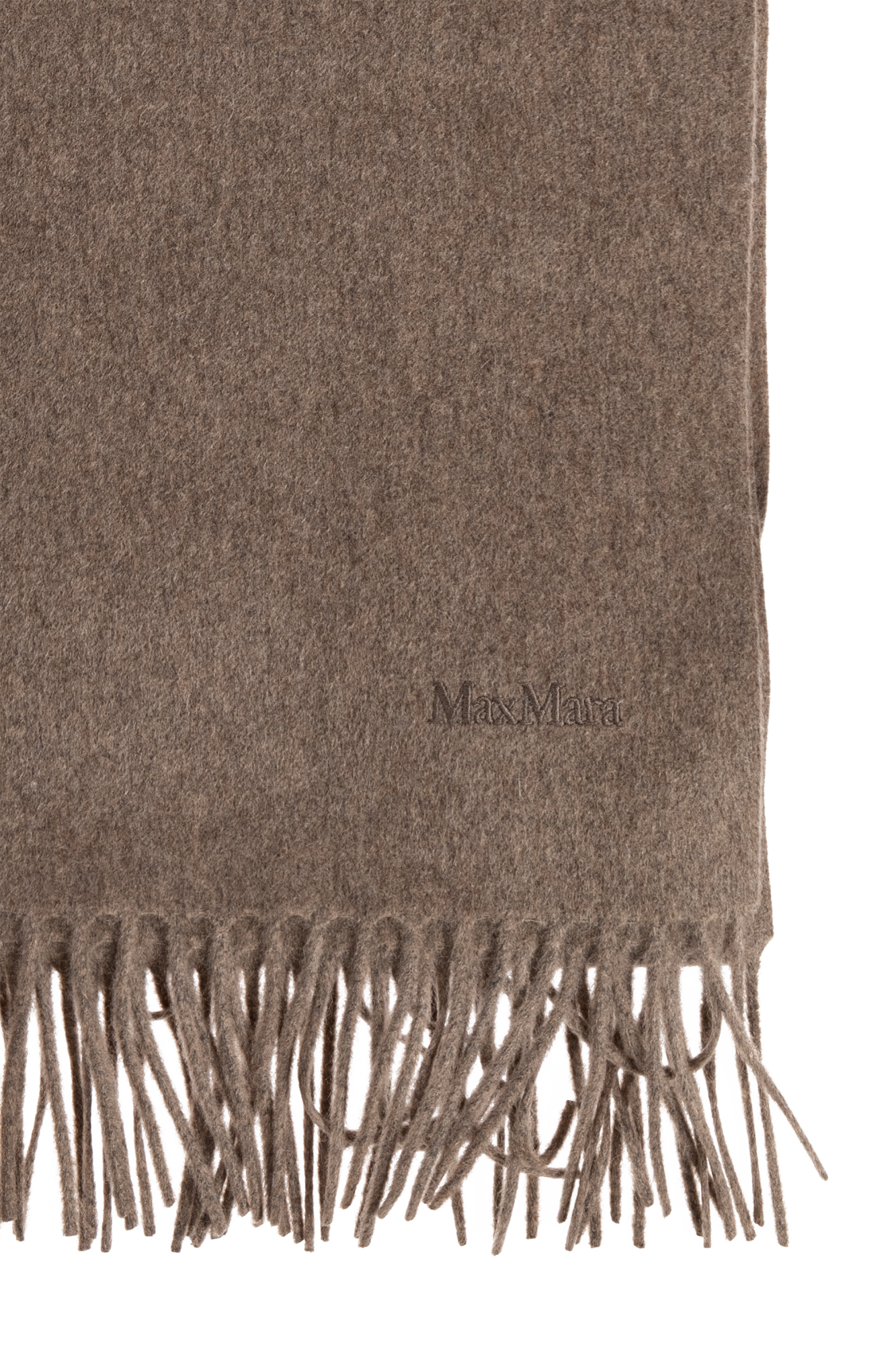【関税&送料込】Max Mara Biscuit Cashmere Baci Scarf Max Mara Baci Cashmere Scarf in Tobacco